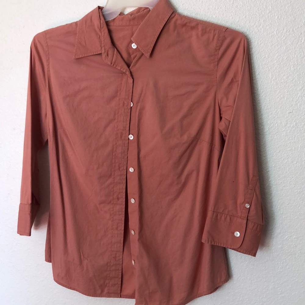 Pink long sleeve button down